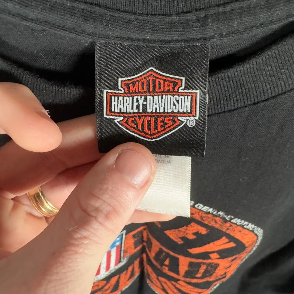 Vintage Harley Davidson‎ Chicago Windy City #1 Dad Shirt Black 2XL Feb 2005 55X3